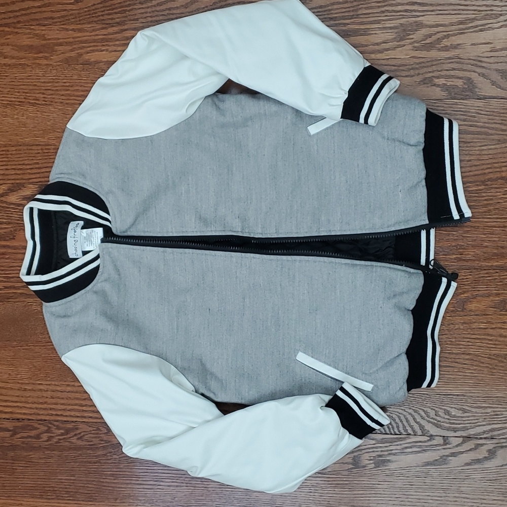 Chasing Fireflies Kids Varsity Jacket - Heather Grey - Size 12 - brand new!